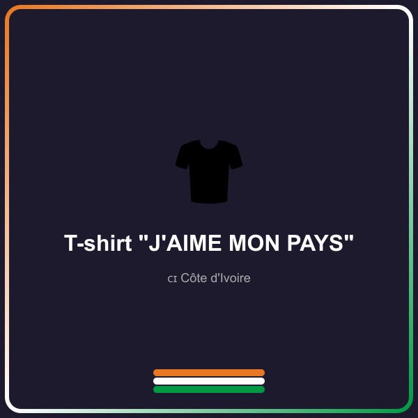 T-shirt J'AIME MON PAYS