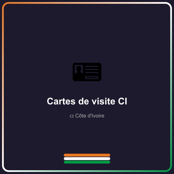 Cartes de visite CI